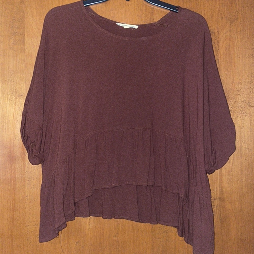 Boutique Ruffle Hem Shirt